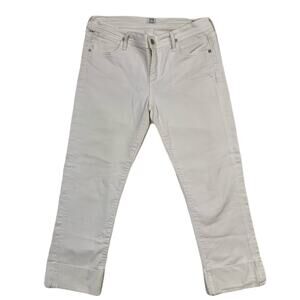 Citizens of Humanity Dani Cropped Straight Leg White capri Jeans 30